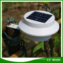 Smart Light Control Solar LED Outdoor Valla de luz, 3 LED Solar Power Garden Lámpara de pared